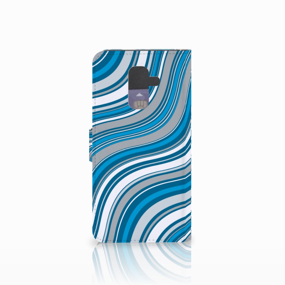 Samsung Galaxy A6 Plus 2018 Telefoon Hoesje Waves Blue