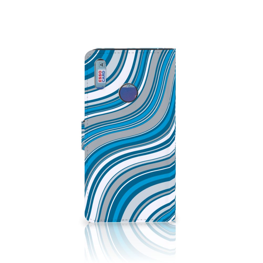 Huawei Y7 (2019) Telefoon Hoesje Waves Blue