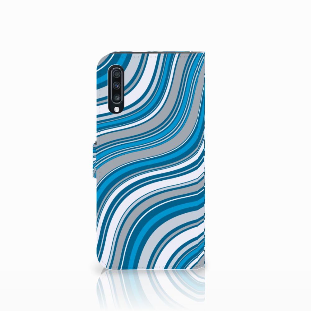 Samsung Galaxy A70 Telefoon Hoesje Waves Blue