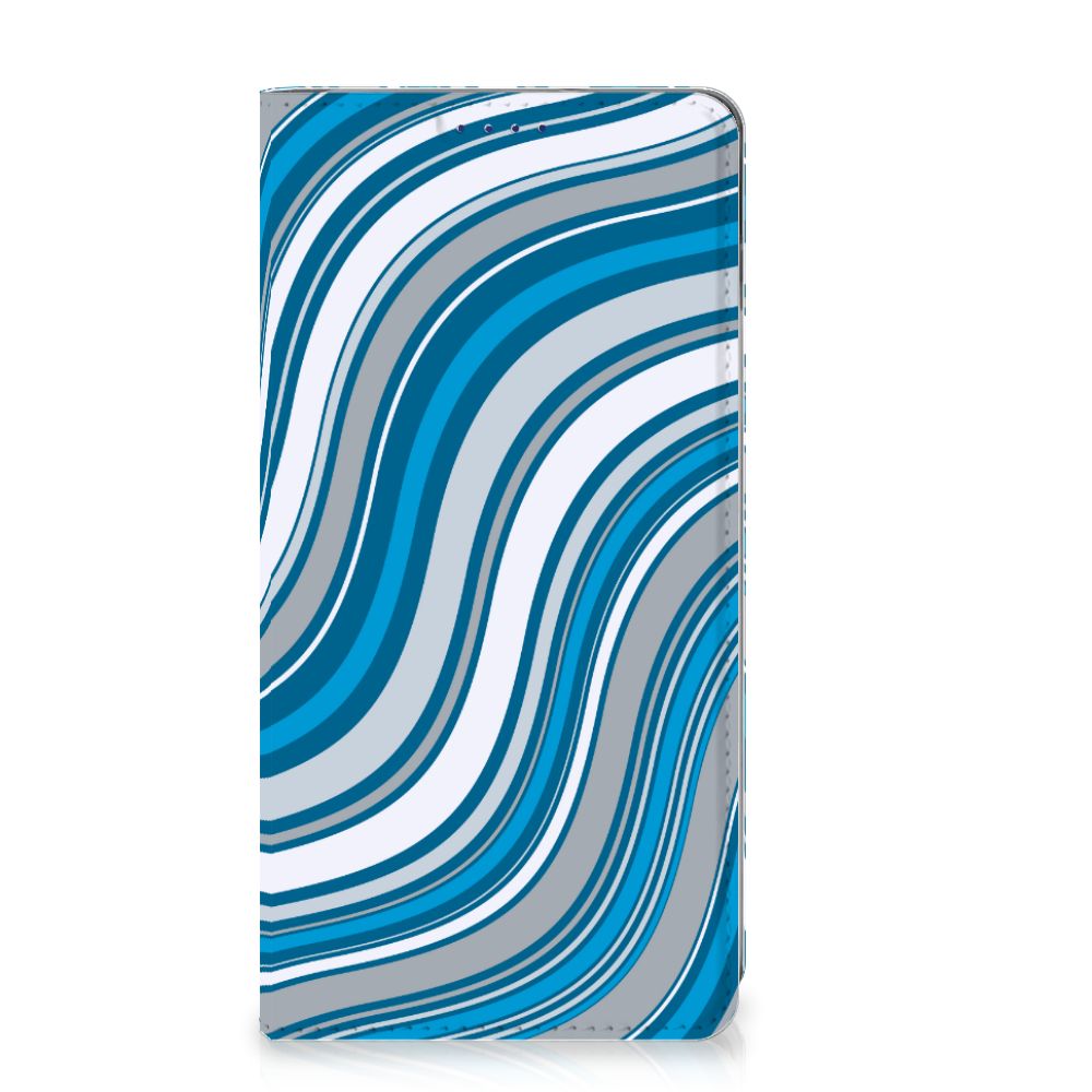 Samsung Galaxy S10 Hoesje met Magneet Waves Blue