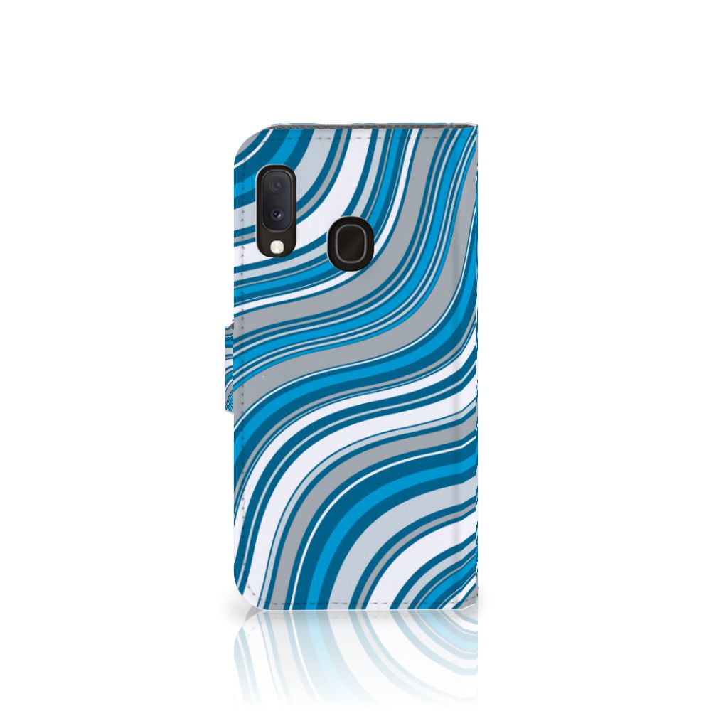 Samsung Galaxy A20e Telefoon Hoesje Waves Blue