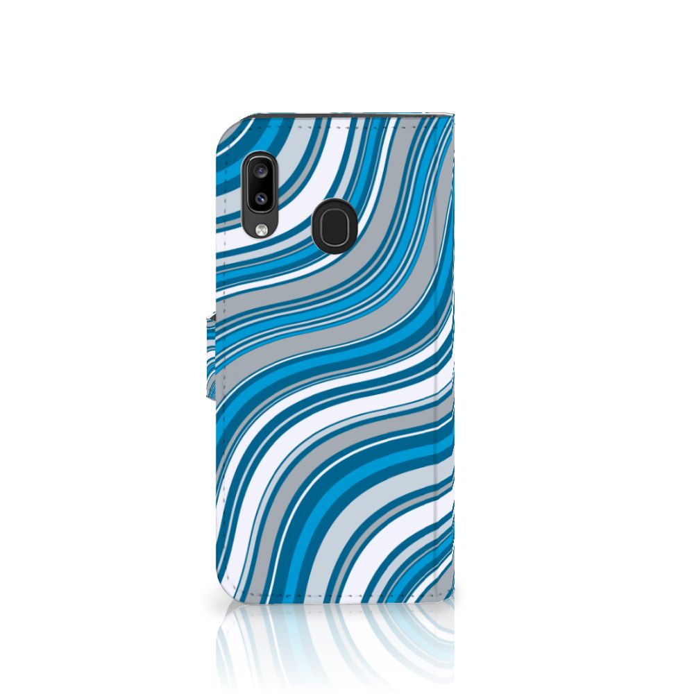 Samsung Galaxy A30 Telefoon Hoesje Waves Blue