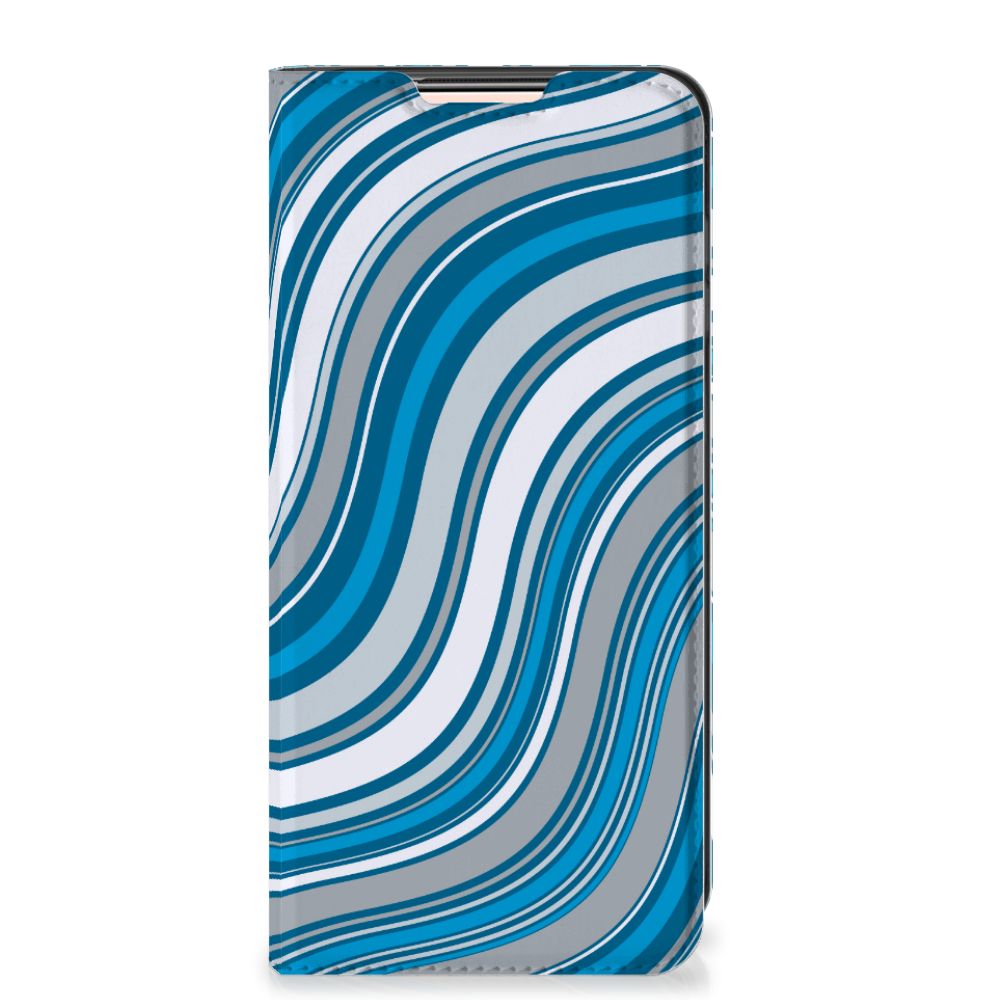 Xiaomi Redmi Note 10/10T 5G | Poco M3 Pro Hoesje met Magneet Waves Blue