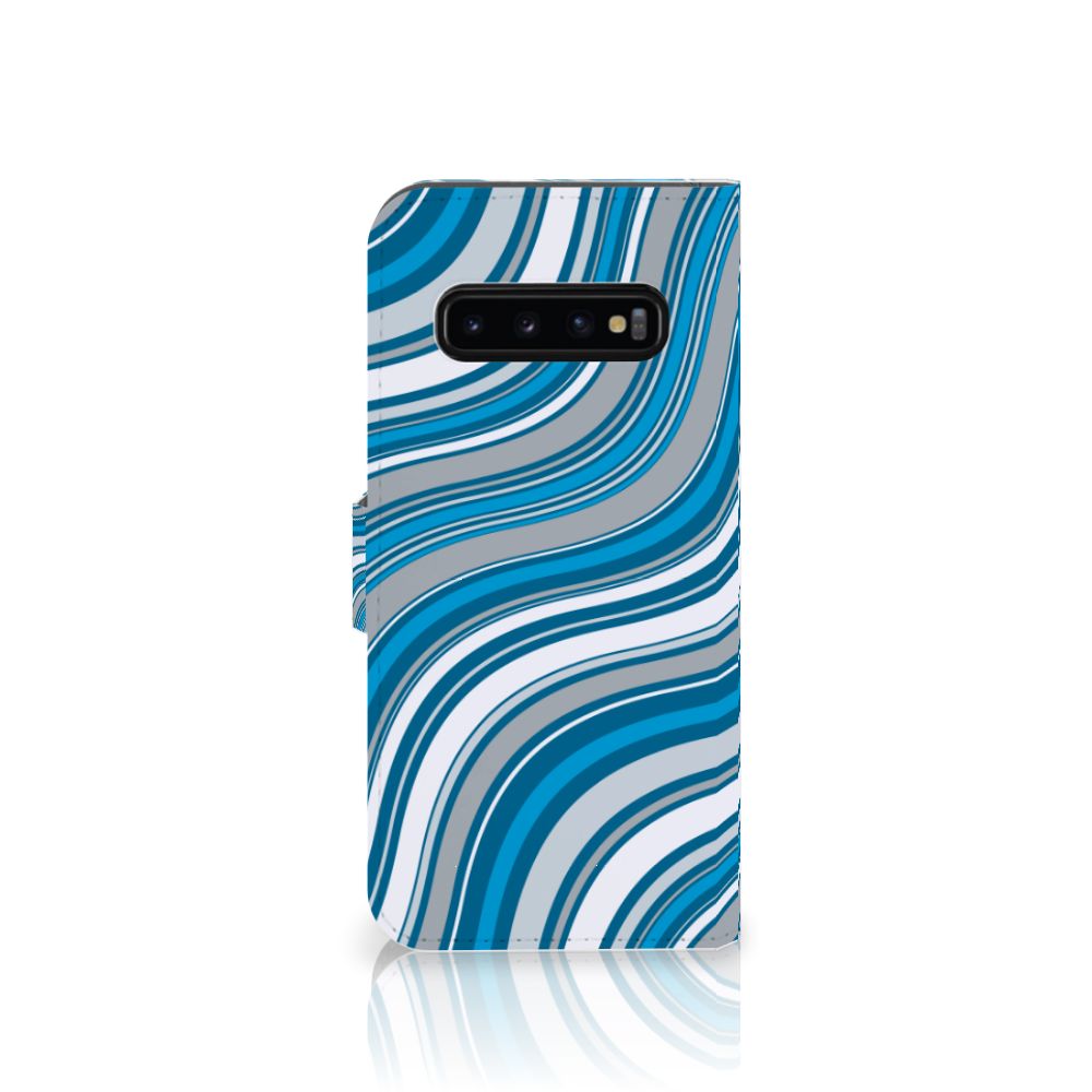 Samsung Galaxy S10 Plus Telefoon Hoesje Waves Blue
