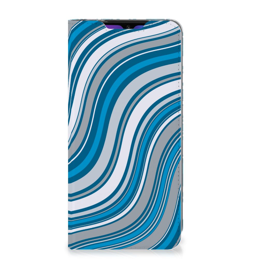 Xiaomi Mi 9 Hoesje met Magneet Waves Blue