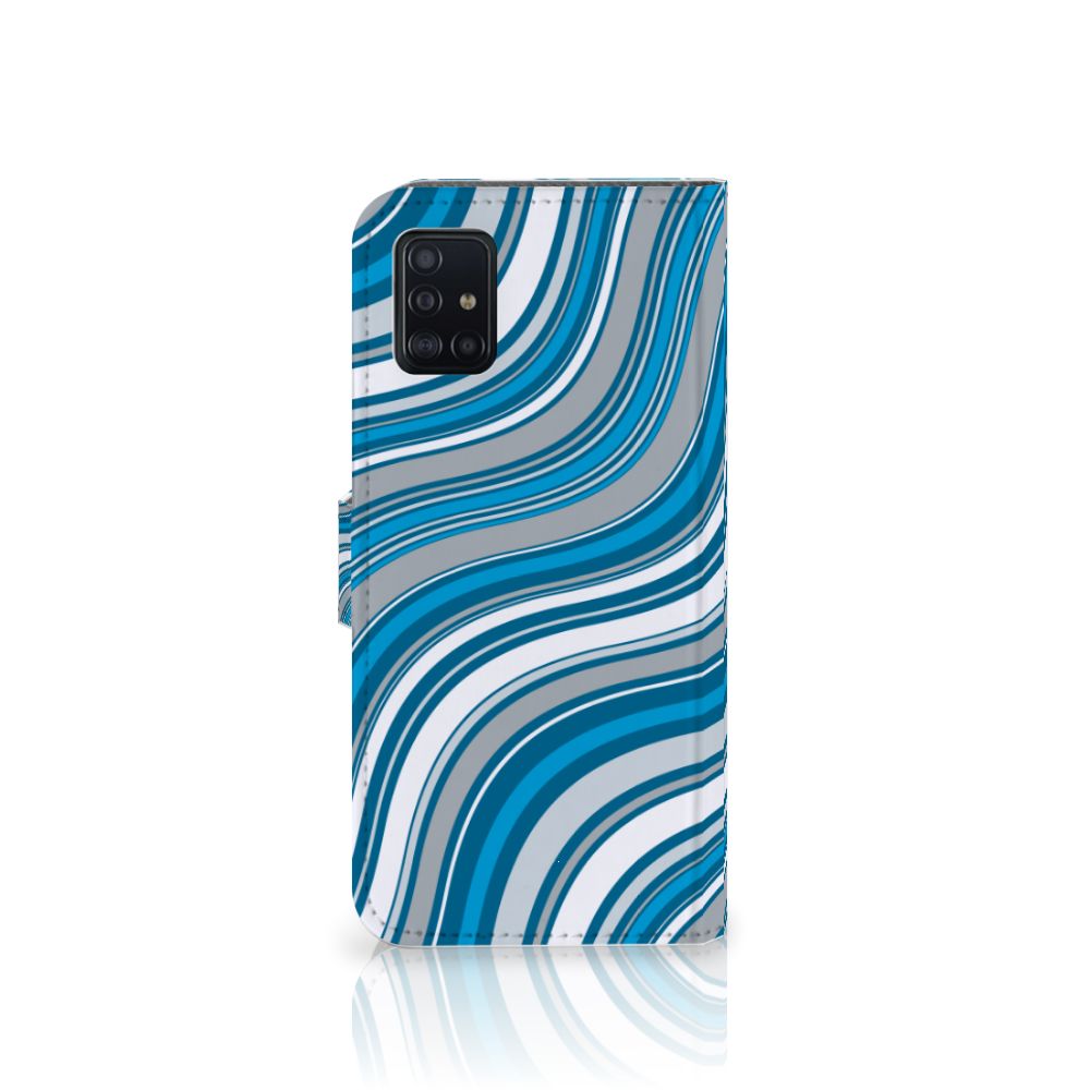 Samsung Galaxy A51 Telefoon Hoesje Waves Blue