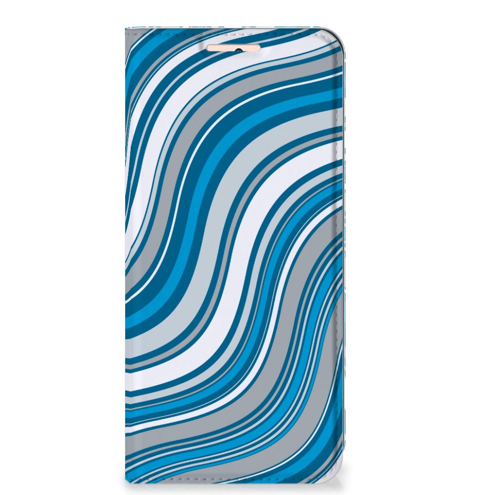Xiaomi Redmi Note 10 4G | 10S | Poco M5s Hoesje met Magneet Waves Blue