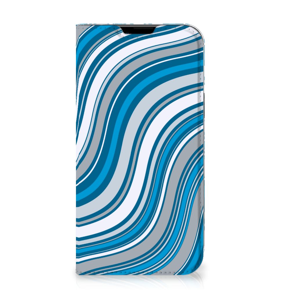 iPhone 14 Max Hoesje met Magneet Waves Blue