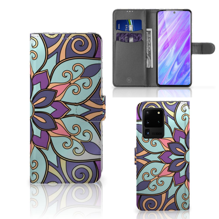 Samsung Galaxy S20 Ultra Hoesje Purple Flower