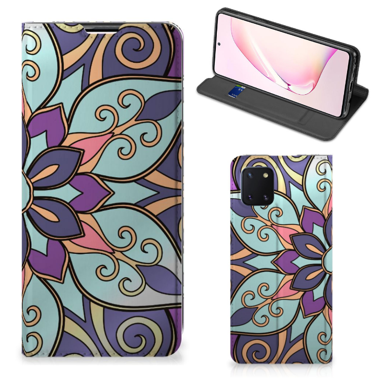 Samsung Galaxy Note 10 Lite Smart Cover Purple Flower