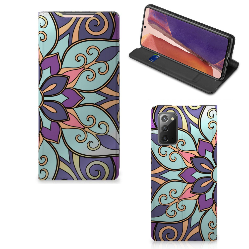 Samsung Galaxy Note20 Smart Cover Purple Flower