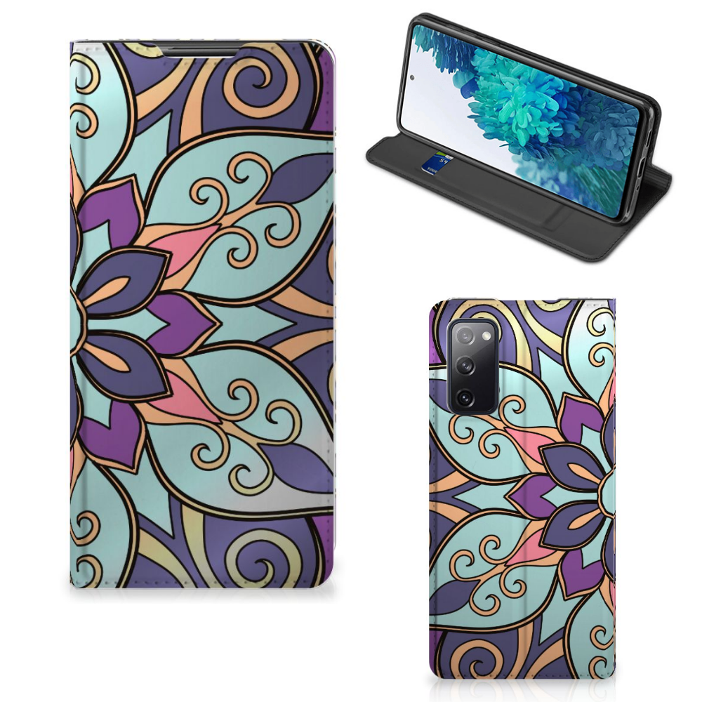 Samsung Galaxy S20 FE Smart Cover Purple Flower