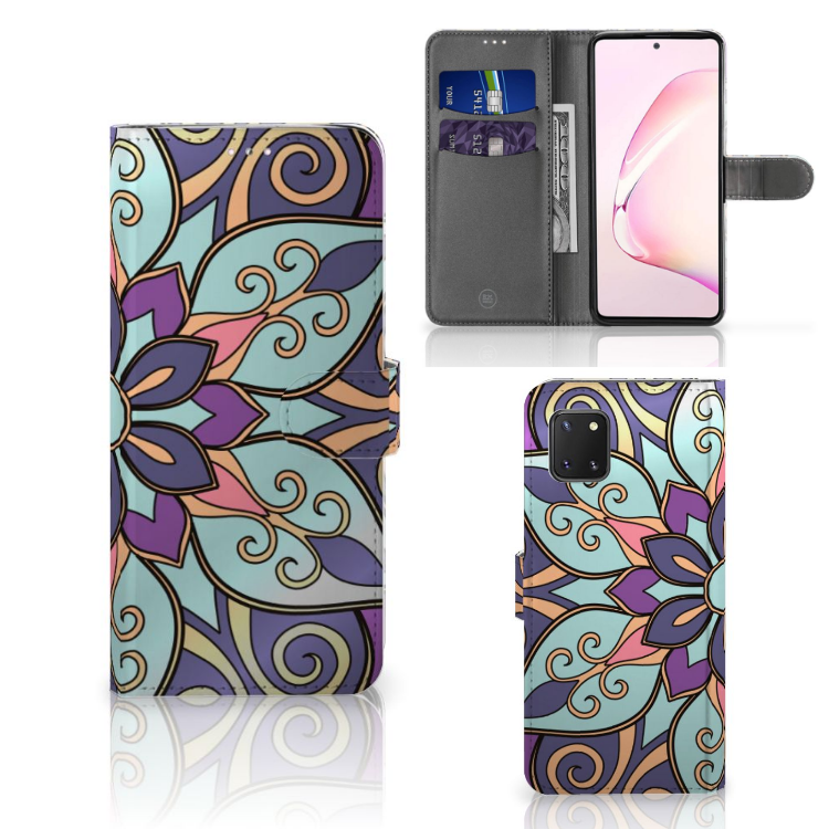 Samsung Note 10 Lite Hoesje Purple Flower
