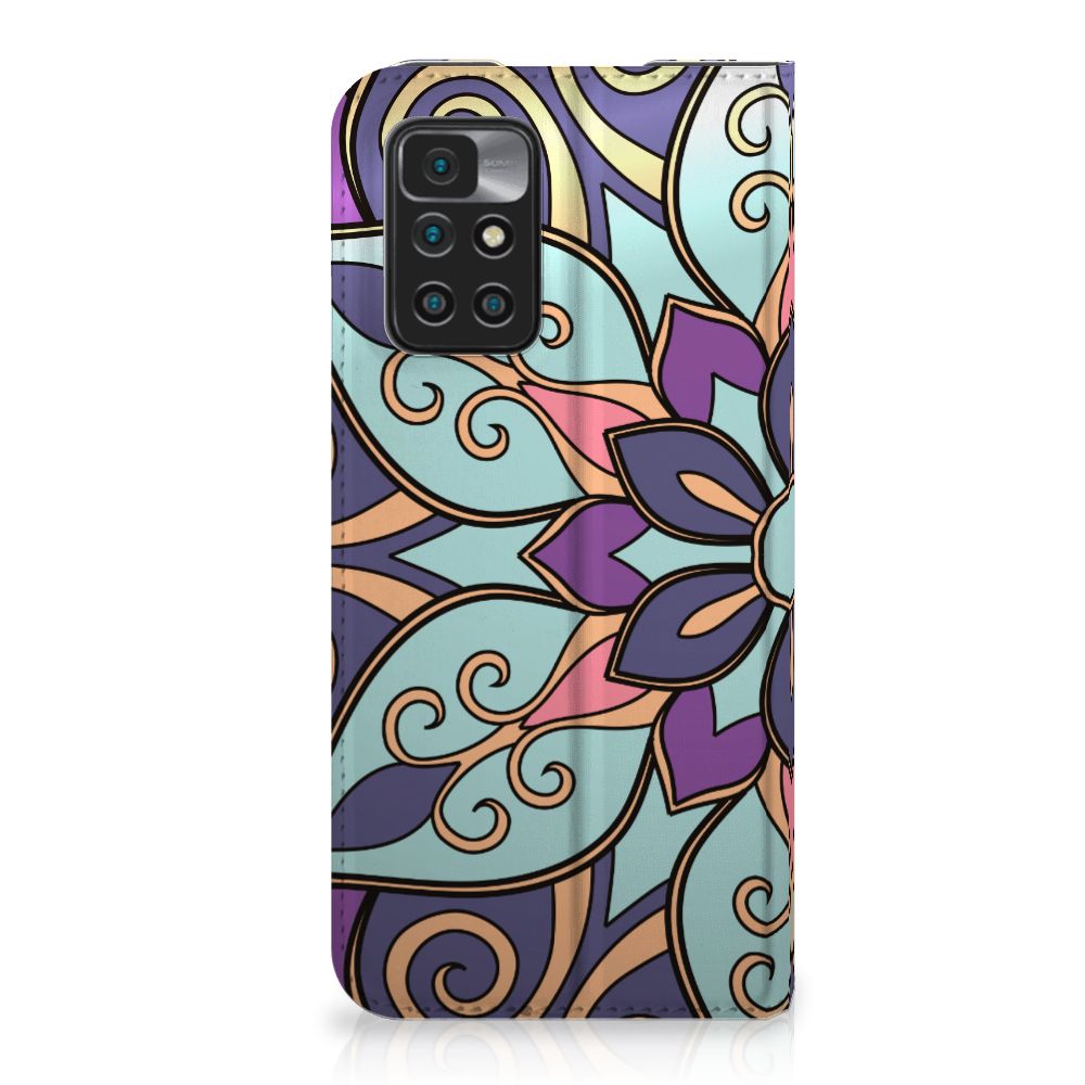 Xiaomi Redmi 10 Smart Cover Purple Flower