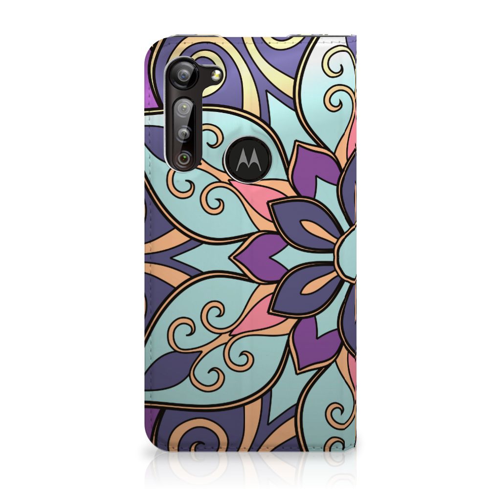 Motorola Moto G8 Power Smart Cover Purple Flower