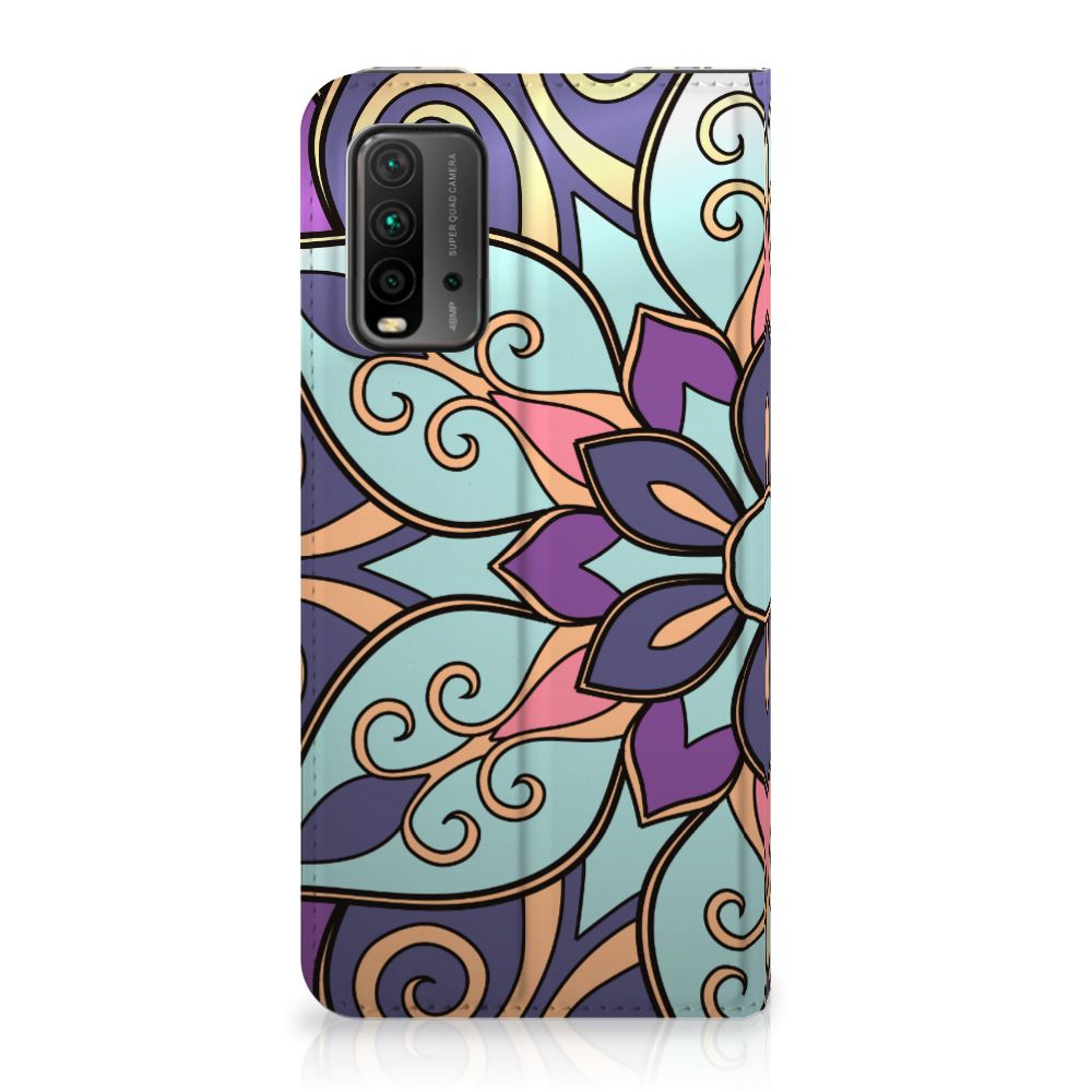 Xiaomi Poco M3 | Redmi 9T Smart Cover Purple Flower