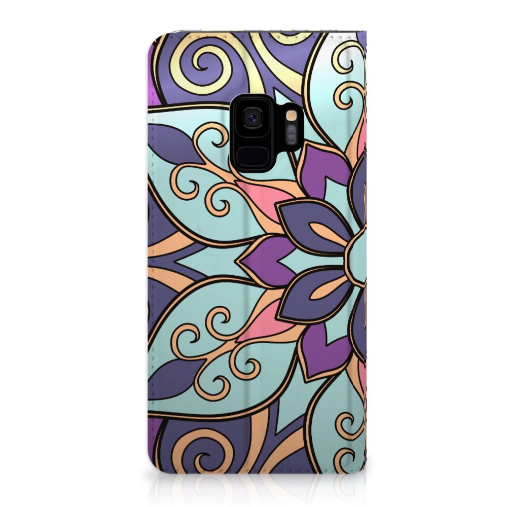 Samsung Galaxy S9 Smart Cover Purple Flower