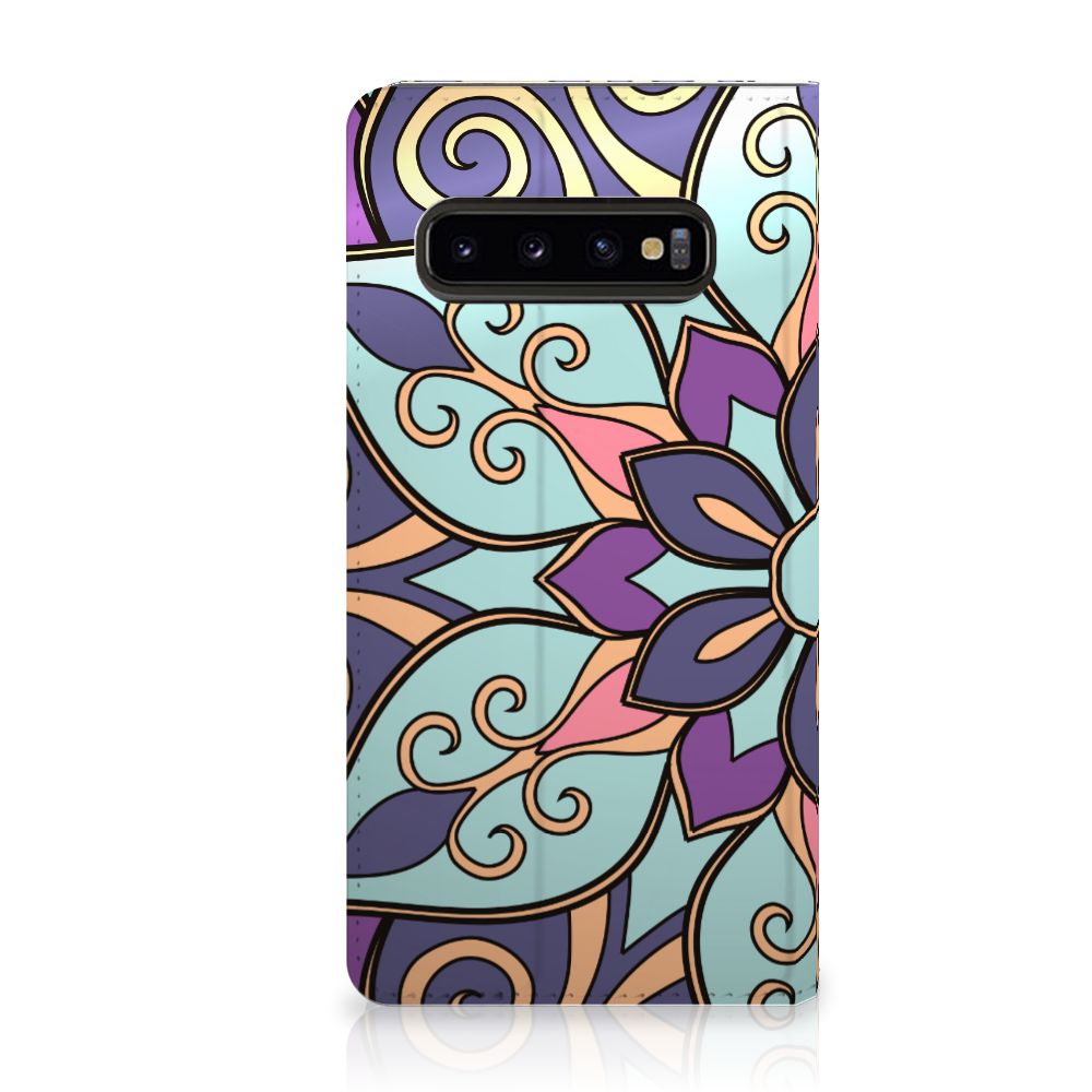 Samsung Galaxy S10 Smart Cover Purple Flower