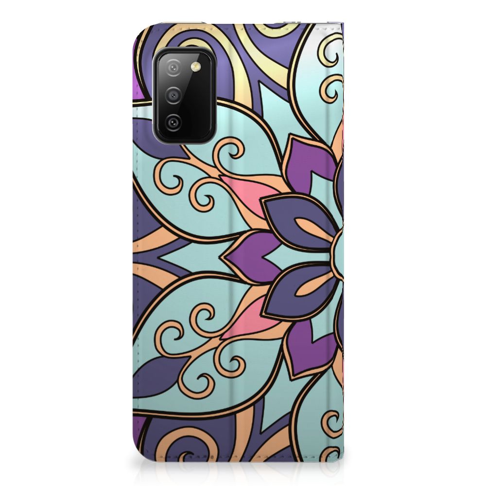 Samsung Galaxy M02s | A02s Smart Cover Purple Flower