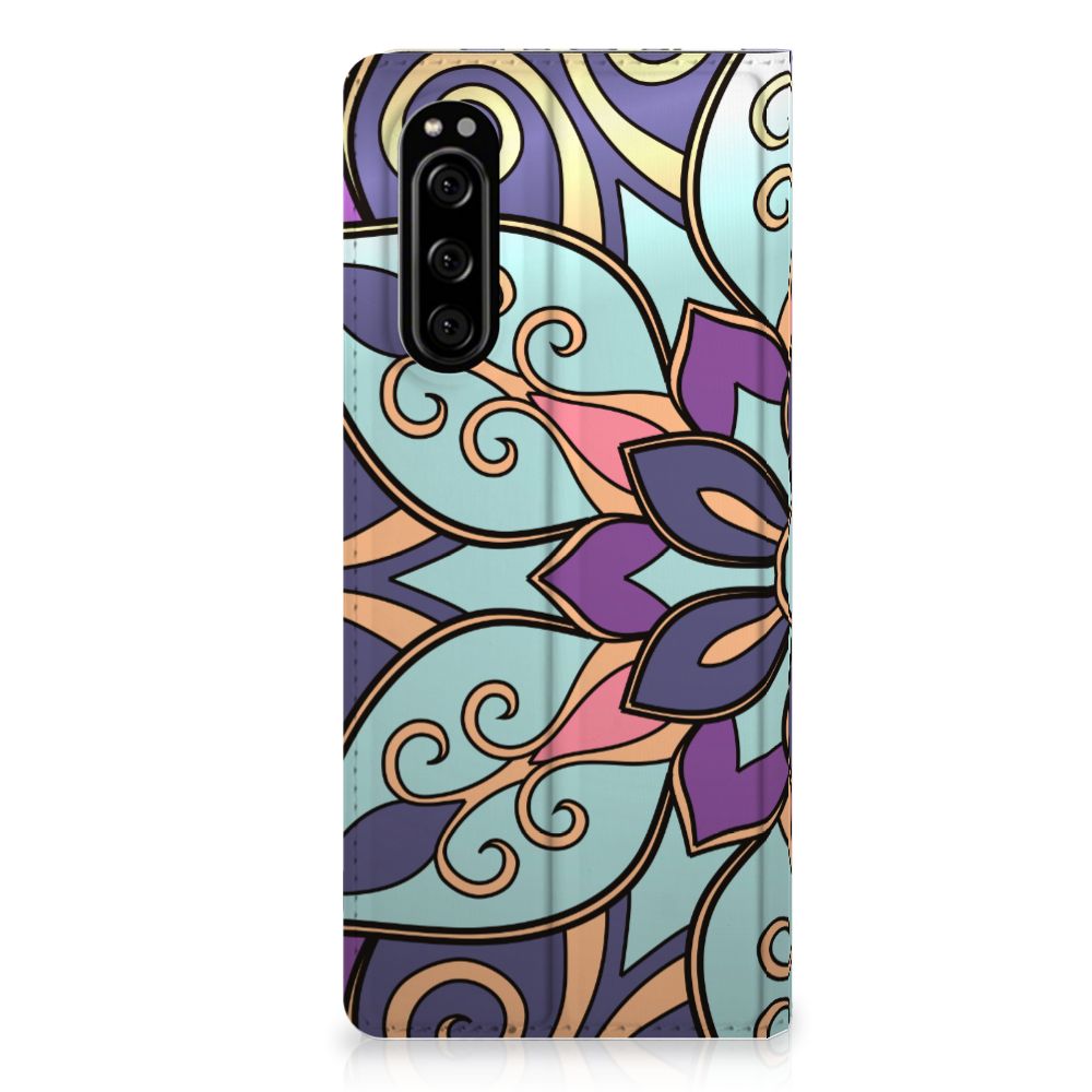 Sony Xperia 5 Smart Cover Purple Flower