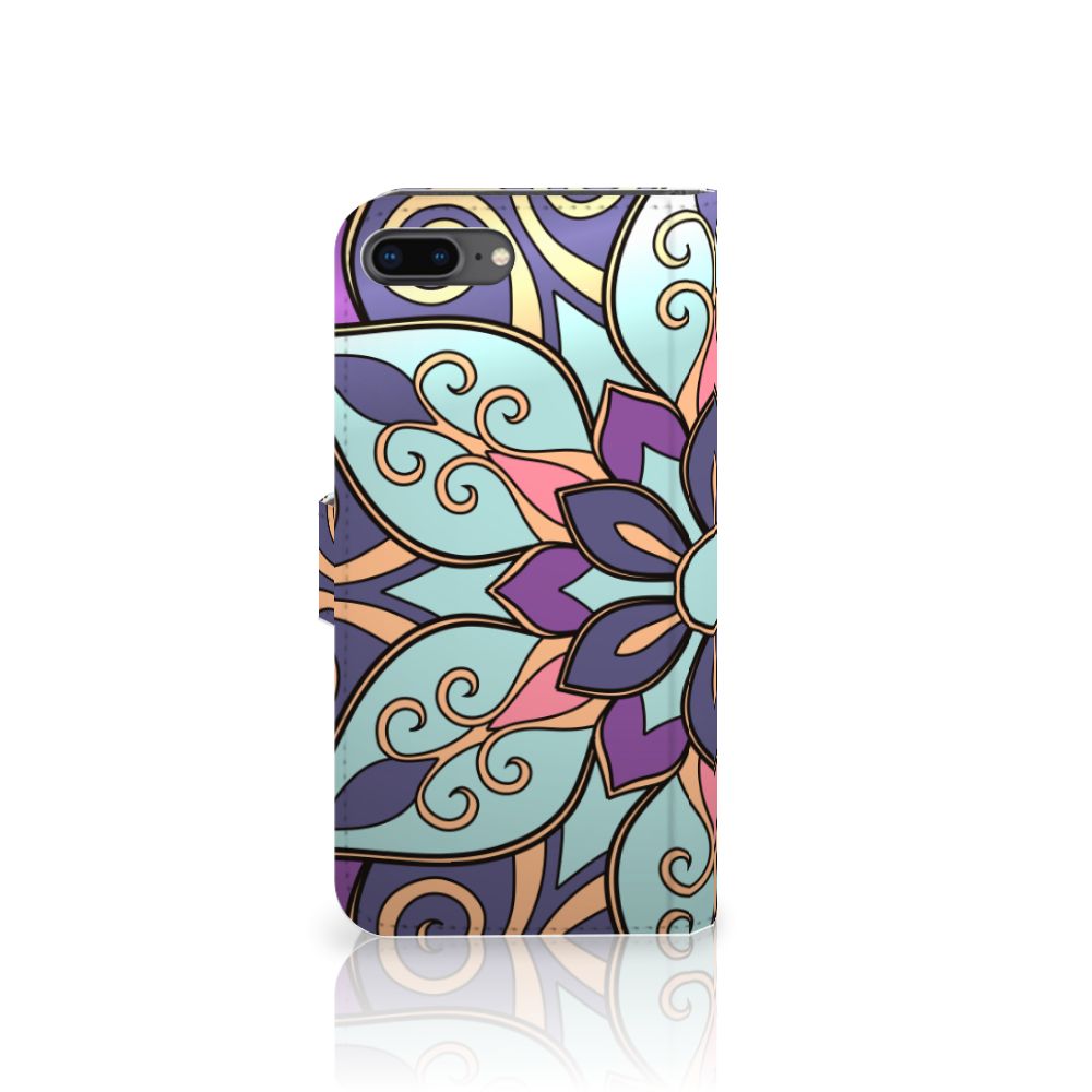 Apple iPhone 7 Plus | 8 Plus Hoesje Purple Flower