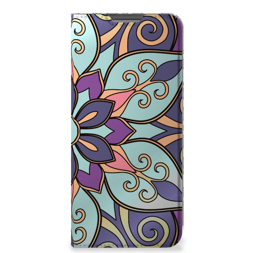 OPPO A96 | A76 Smart Cover Purple Flower