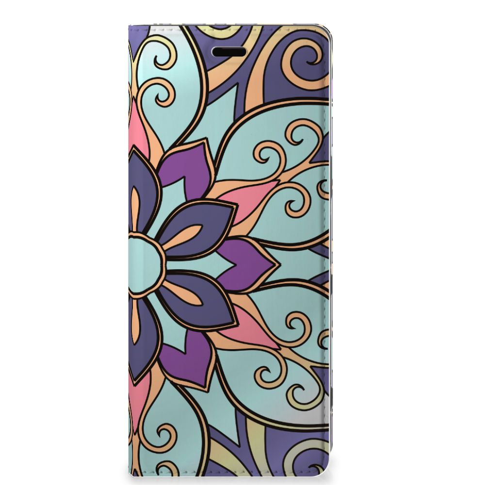 Sony Xperia 5 Smart Cover Purple Flower