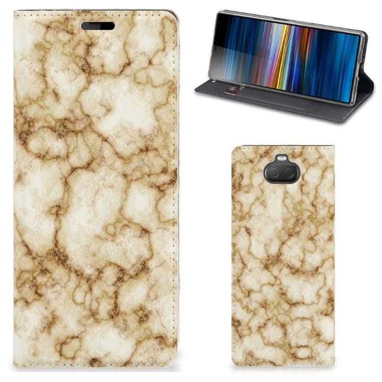 Sony Xperia 10 Standcase Marmer Goud