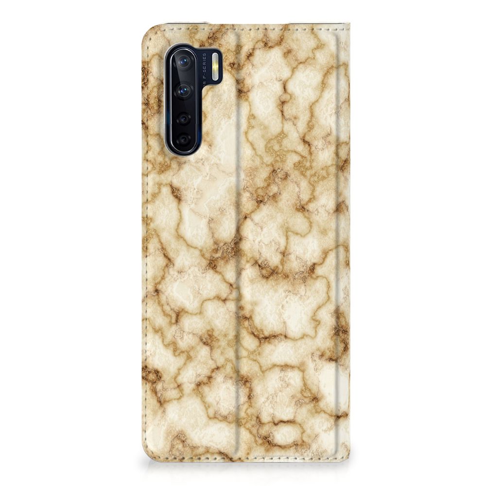 OPPO Reno3 | A91 Standcase Marmer Goud