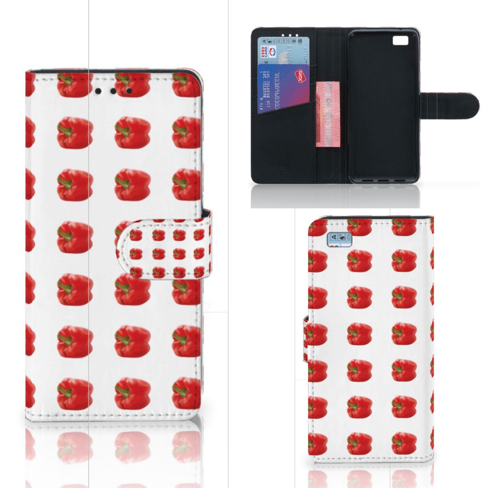 Huawei Ascend P8 Lite Book Cover Paprika Red