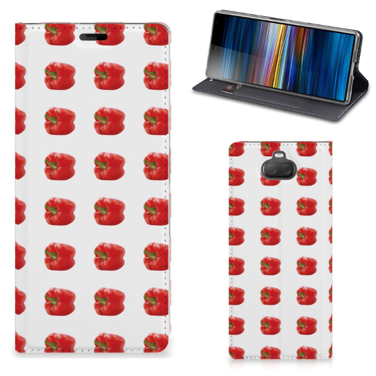 Sony Xperia 10 Plus Flip Style Cover Paprika Red