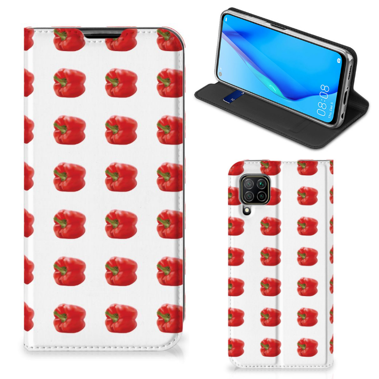 Huawei P40 Lite Flip Style Cover Paprika Red