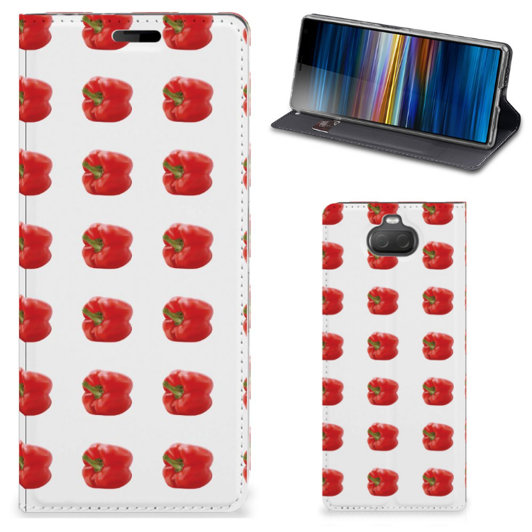 Sony Xperia 10 Flip Style Cover Paprika Red