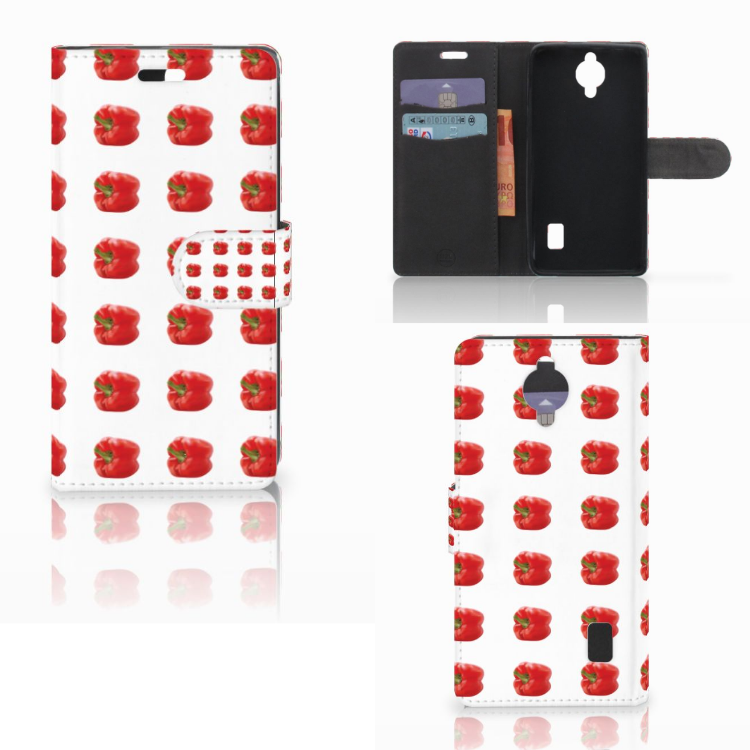Huawei Y635 Book Cover Paprika Red