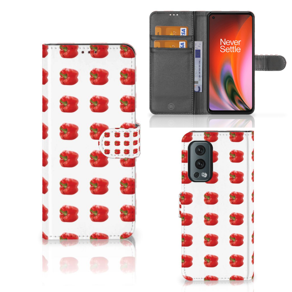 OnePlus Nord 2 5G Book Cover Paprika Red
