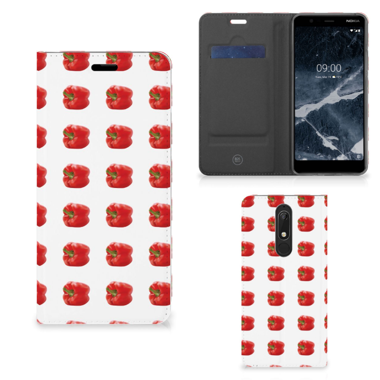 Nokia 5.1 (2018) Flip Style Cover Paprika Red