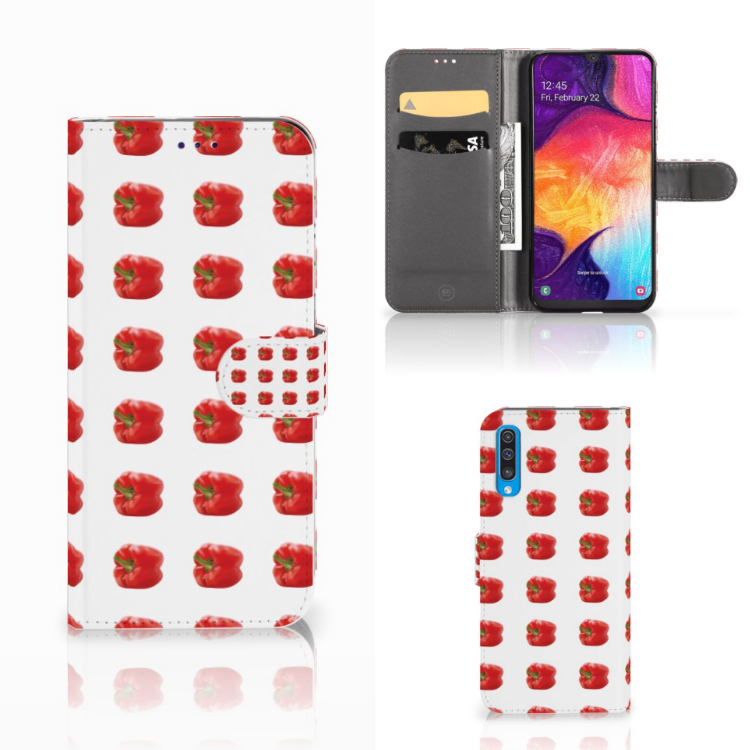 Samsung Galaxy A50 Book Cover Paprika Red