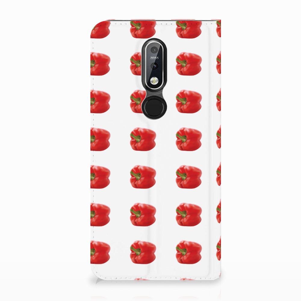 Nokia 7.1 (2018) Flip Style Cover Paprika Red