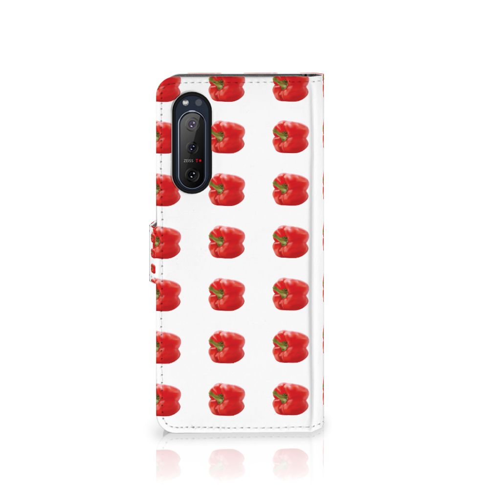 Sony Xperia 5II Book Cover Paprika Red