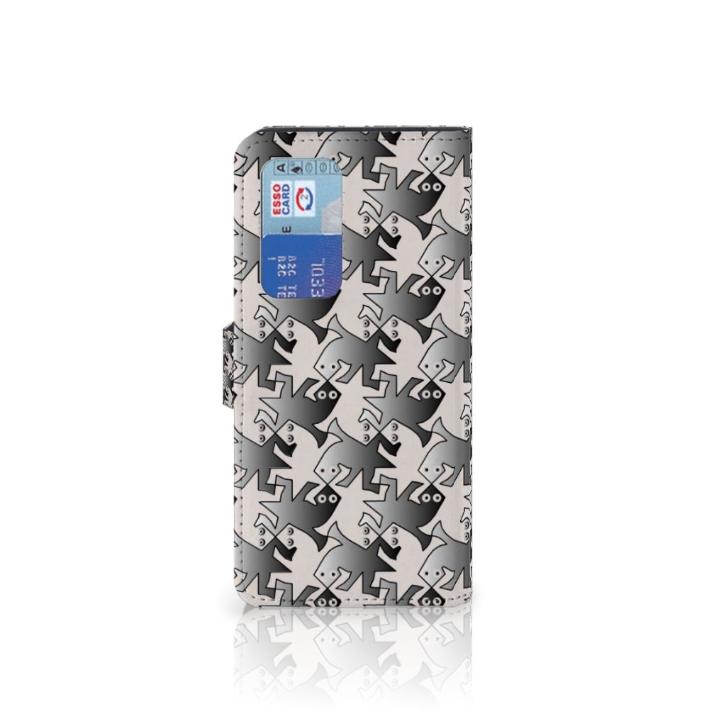 Huawei P40 Pro Telefoonhoesje met Pasjes Salamander Grey