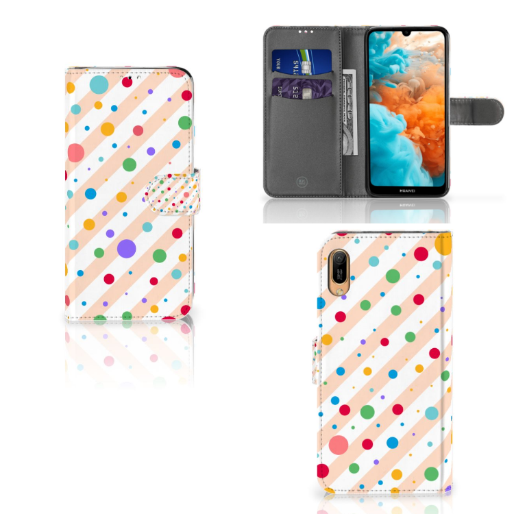 Huawei Y6 (2019) Telefoon Hoesje Dots