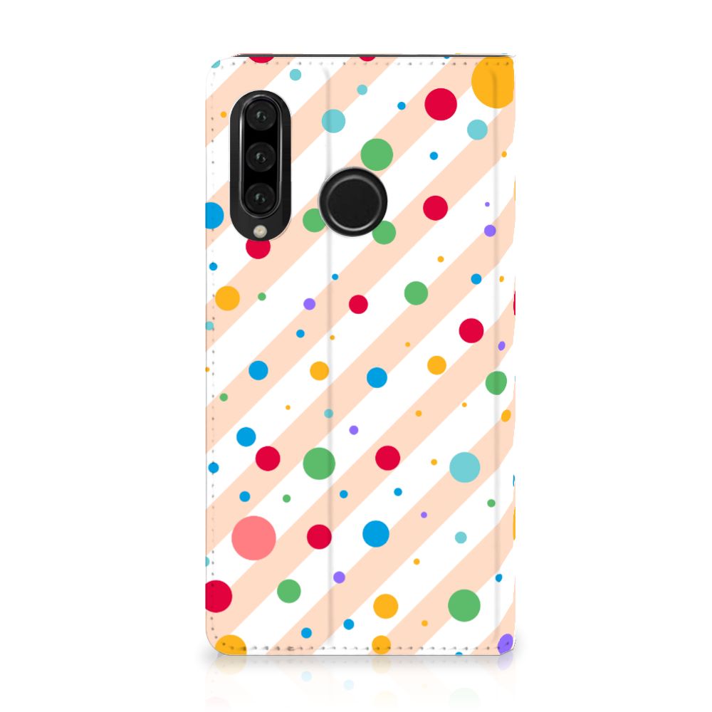 Huawei P30 Lite New Edition Hoesje met Magneet Dots