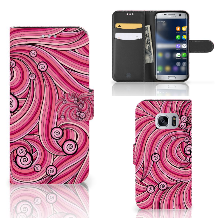 Samsung Galaxy S7 Hoesje Swirl Pink