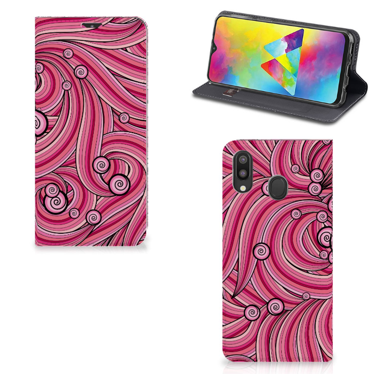 Samsung Galaxy M20 Bookcase Swirl Pink