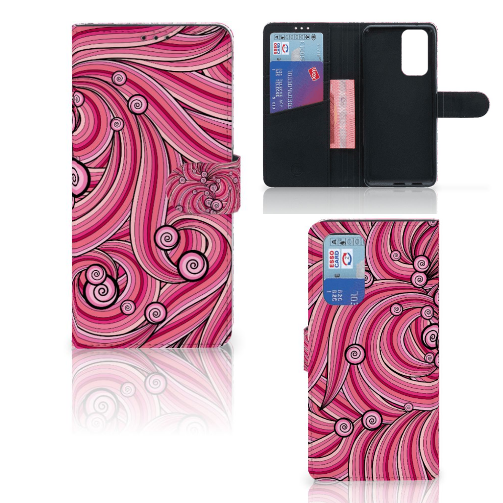 OnePlus 9 Pro Hoesje Swirl Pink