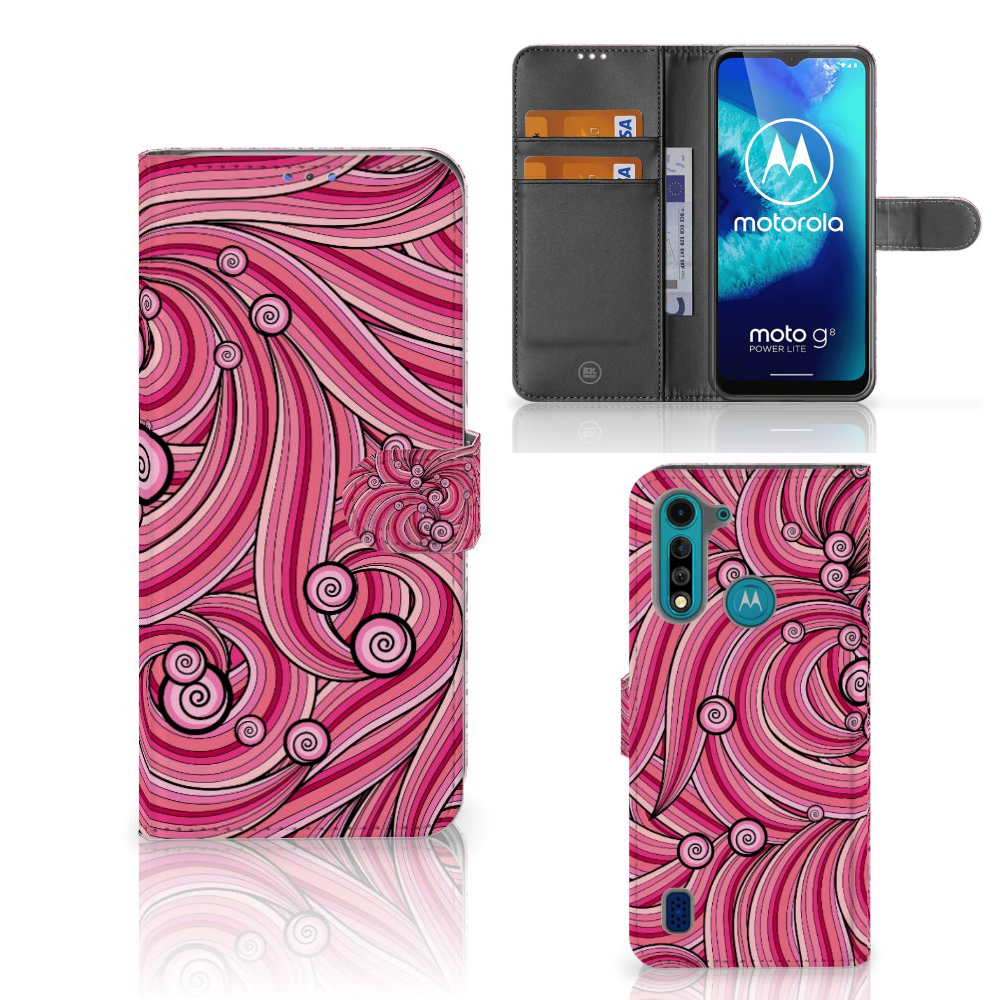 Motorola G8 Power Lite Hoesje Swirl Pink