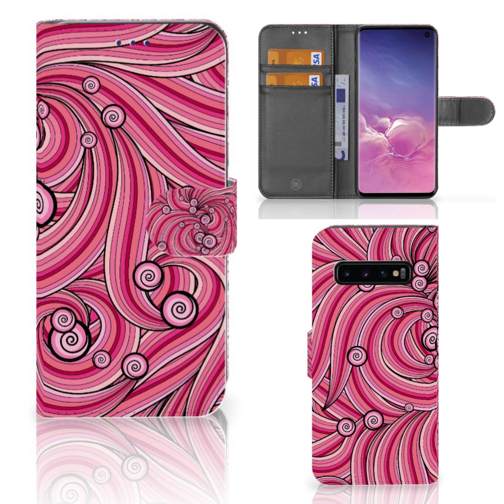 Samsung Galaxy S10 Hoesje Swirl Pink