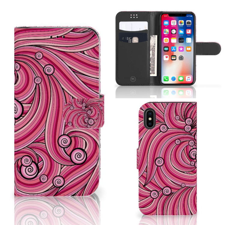 Apple iPhone X | Xs Hoesje Swirl Pink