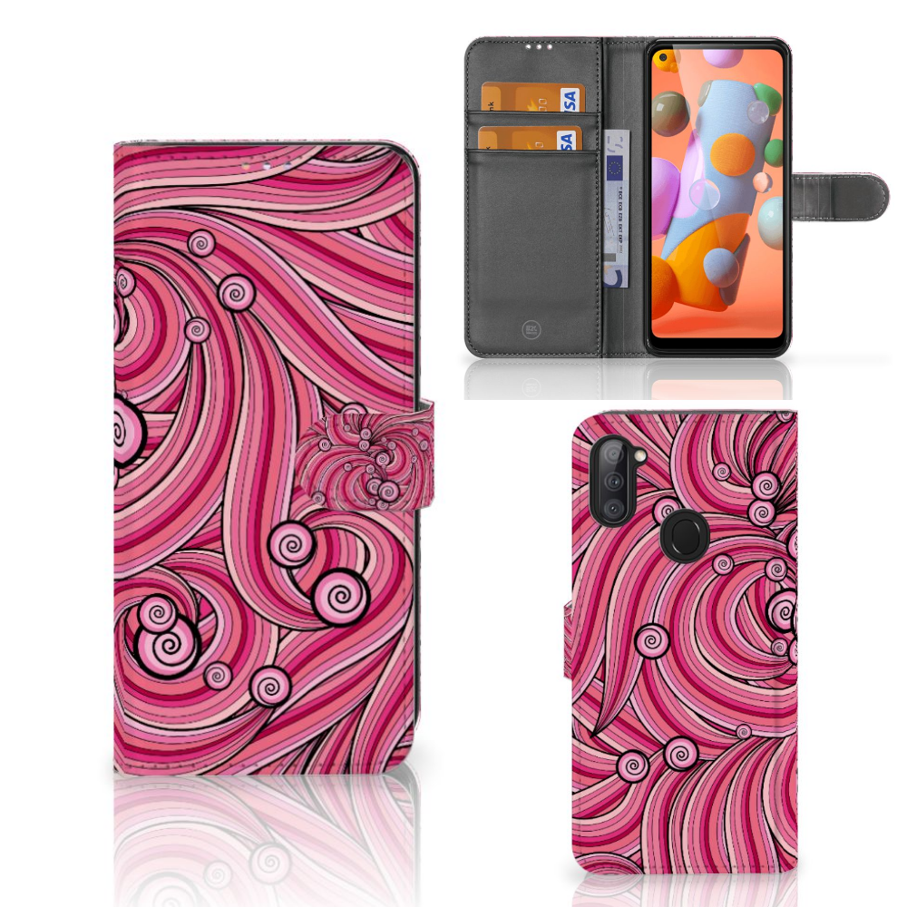 Samsung Galaxy M11 | A11 Hoesje Swirl Pink