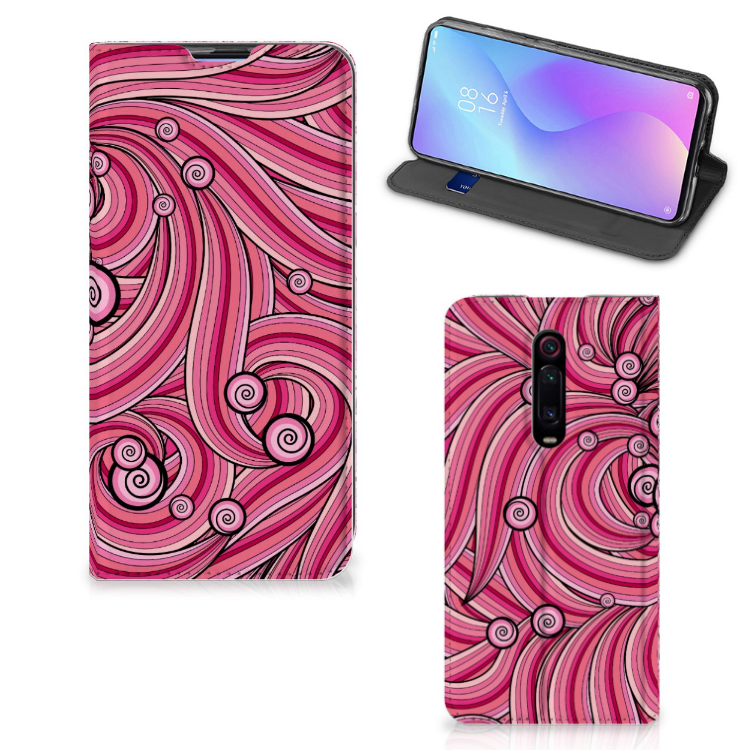Xiaomi Redmi K20 Pro Bookcase Swirl Pink